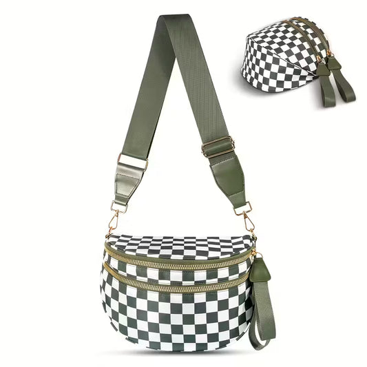 Kara Checkerboard Crossbody Bag