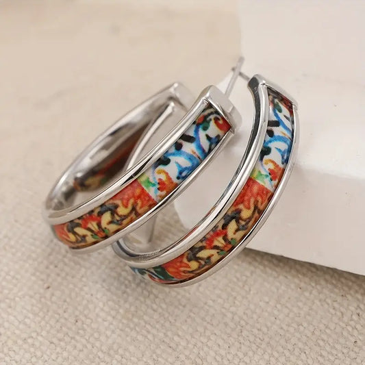 Tina Colorful Hoop Earrings