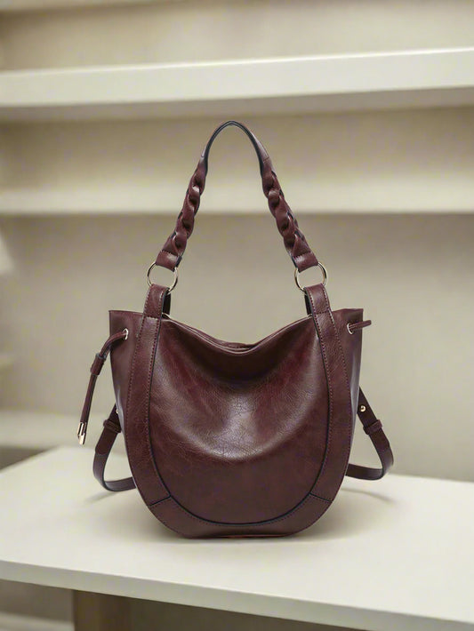 Rowan Round Bag - Mulberry
