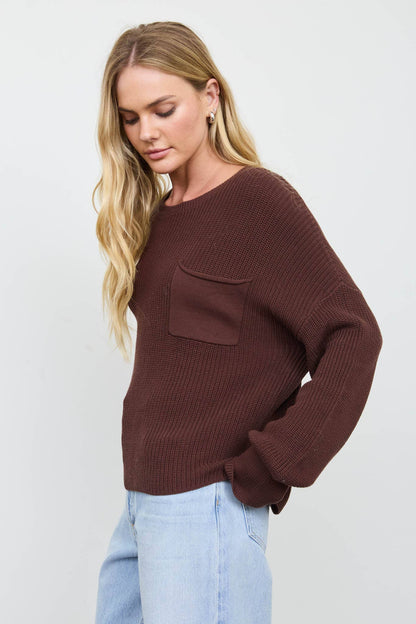 Xena Knit Pocket Sweater