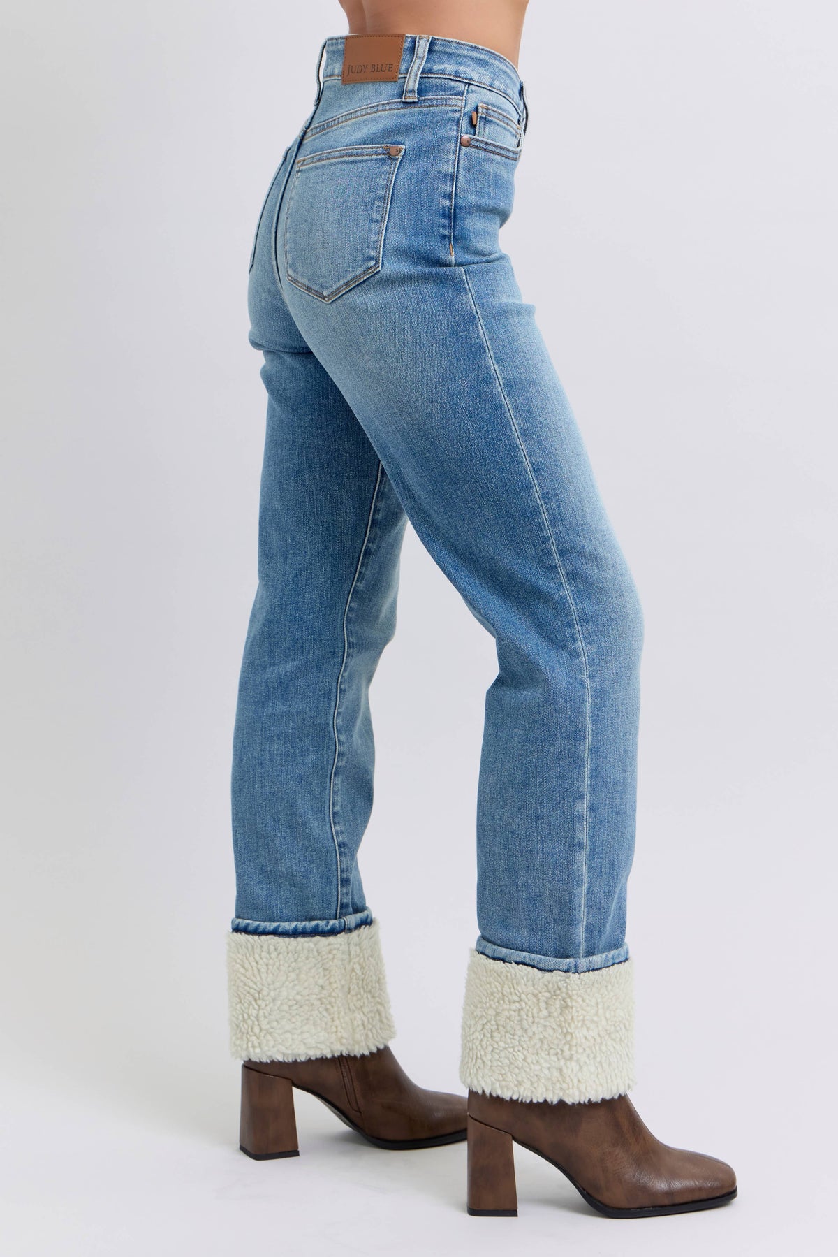 Aspen Cuffed Straight Leg Jeans
