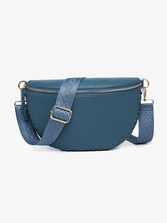 Janae Whipstitch Sling Bag - Blue