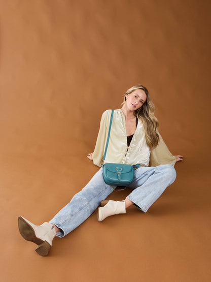 Athens Flapover Crossbody - Purple