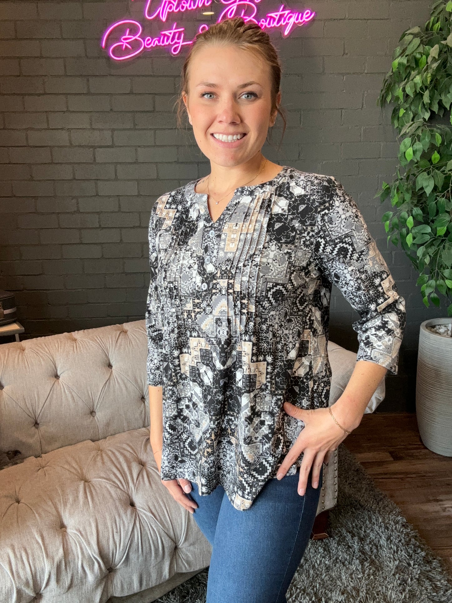 Steel Printed Tunic