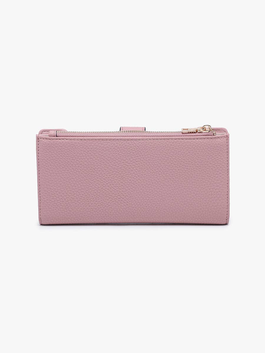 Violet RFID Fold-Out Wallet - Wine