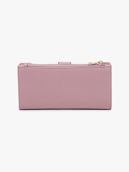 Violet RFID Fold-Out Wallet - Wine