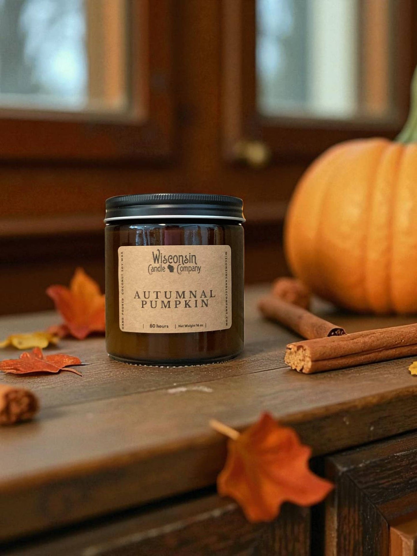 Autumnal Pumpkin Candle: 8 oz Jar