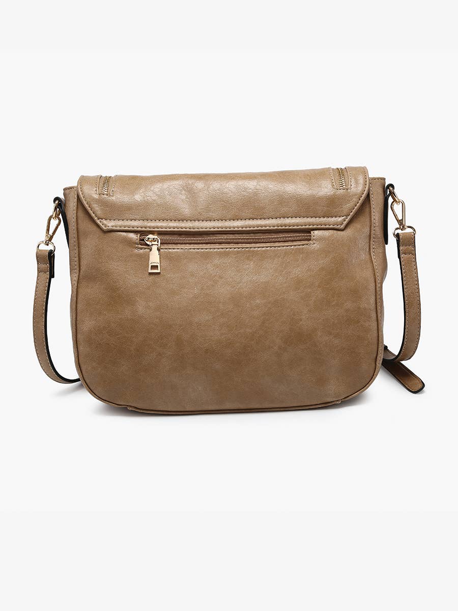 Foster Distressed Crossbody Bag - Charcoal