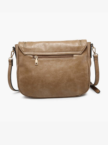 Foster Distressed Crossbody Bag - Charcoal