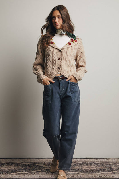 Sage Barrel Utility Jeans