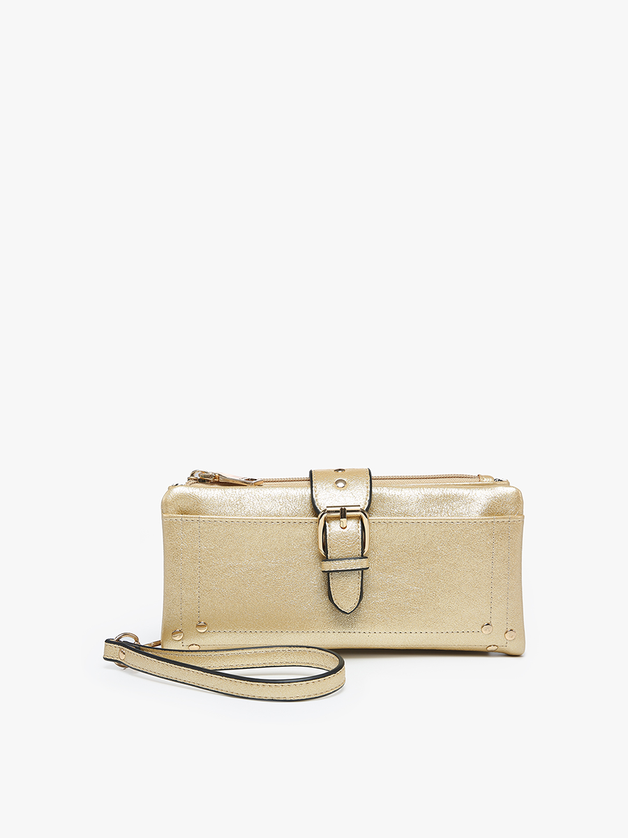 Cadence Buckle Wallet/Clutch - Pink