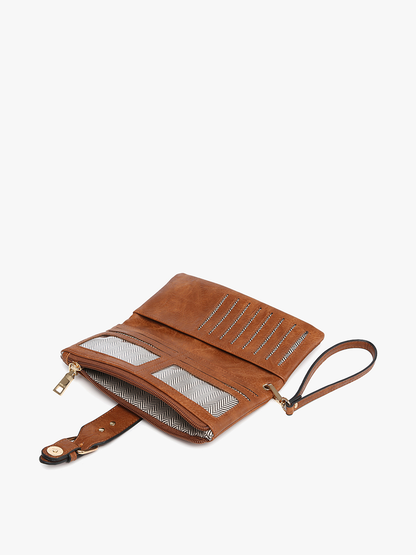 Cadence Buckle Wallet/Clutch - Mustard