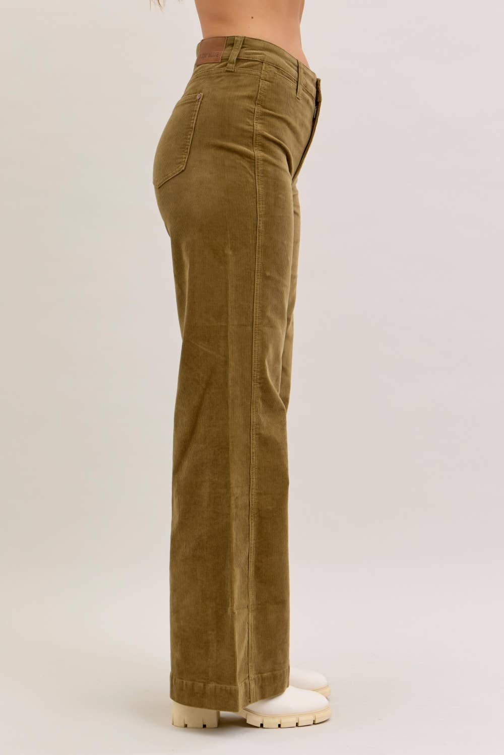 Nadine Olive Corduroy Pants