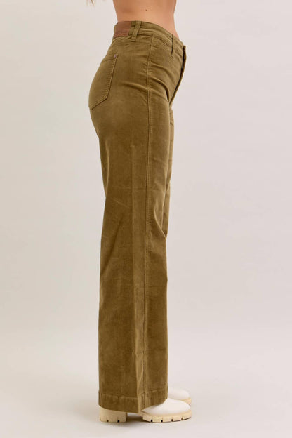 Nadine Olive Corduroy Pants