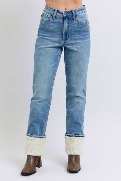 Aspen Cuffed Straight Leg Jeans