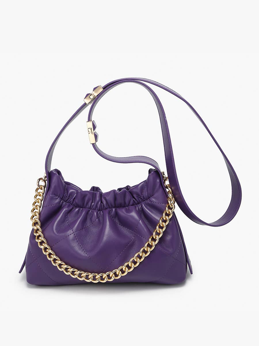 Sydney Ruched Bucket Bag - Black