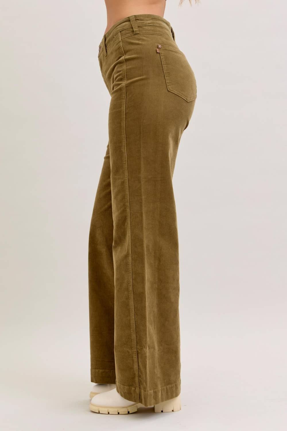 Nadine Olive Corduroy Pants