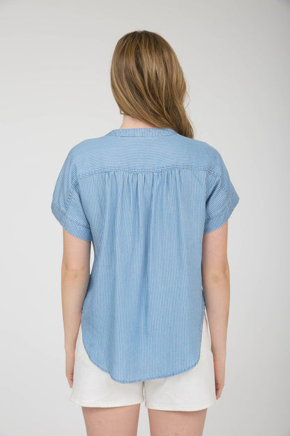 Nellie Chambray Henley Top