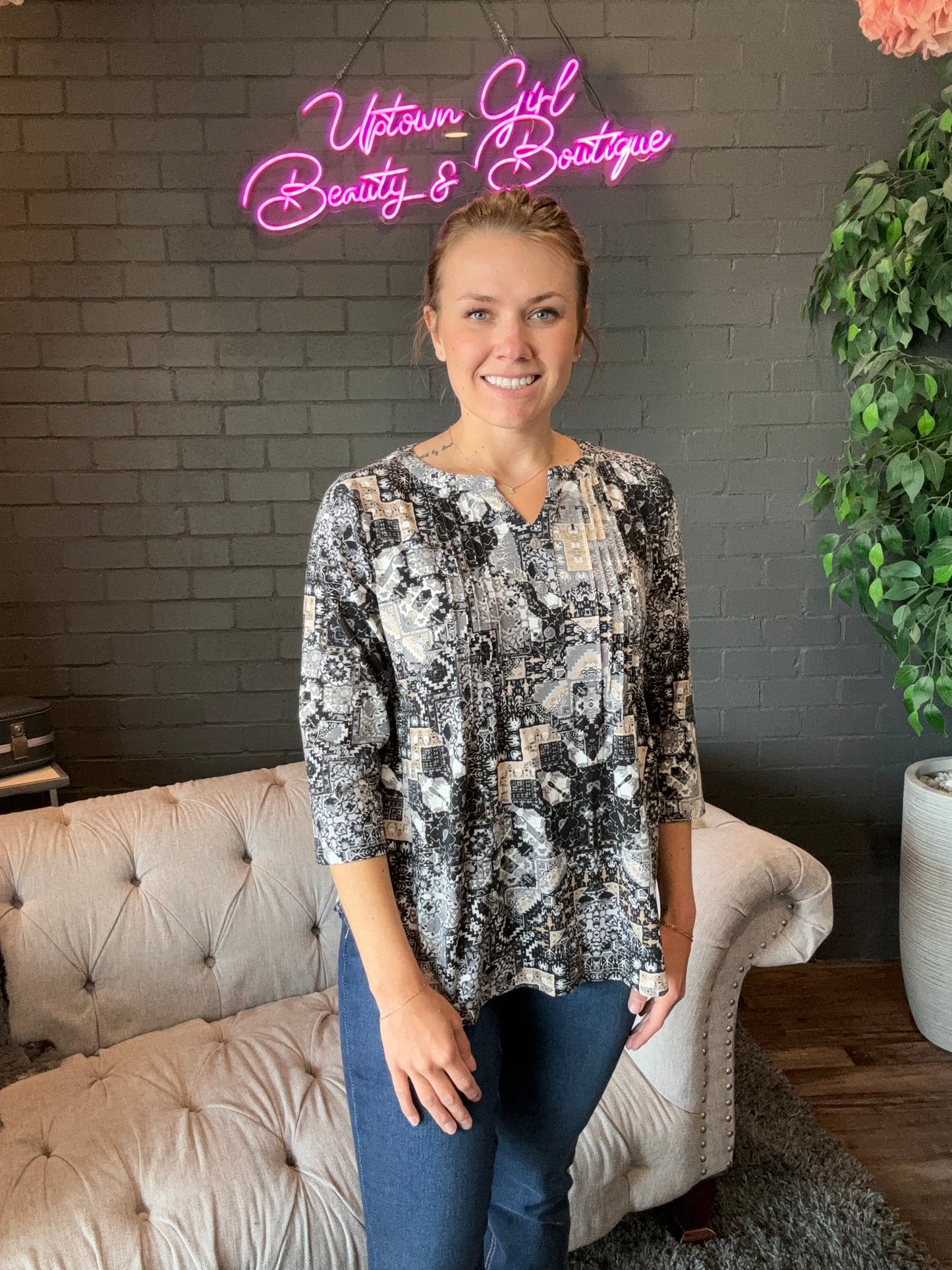 Steel Printed Tunic