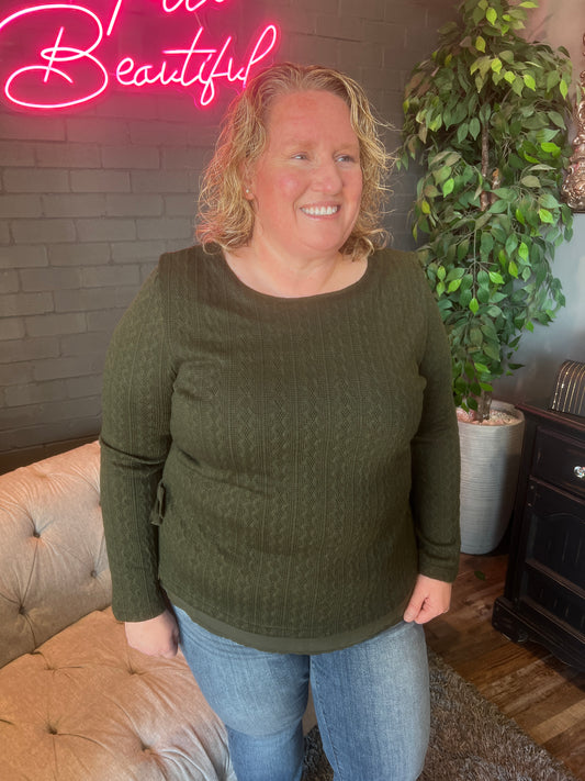 Klaire Side Tie Sweater