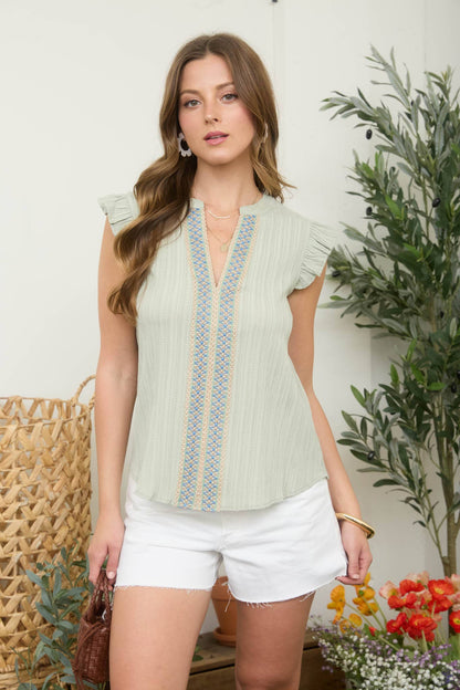 Brynn Embroidered Top