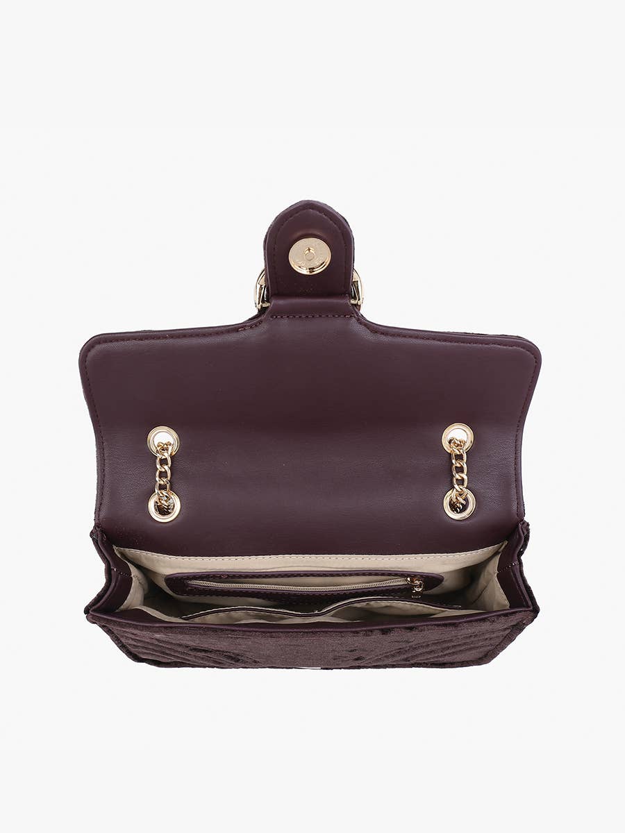 Edinburgh Soft Textured Crossbody Bag - Chocolate