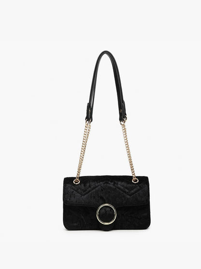 Edinburgh Soft Textured Crossbody Bag - Chocolate