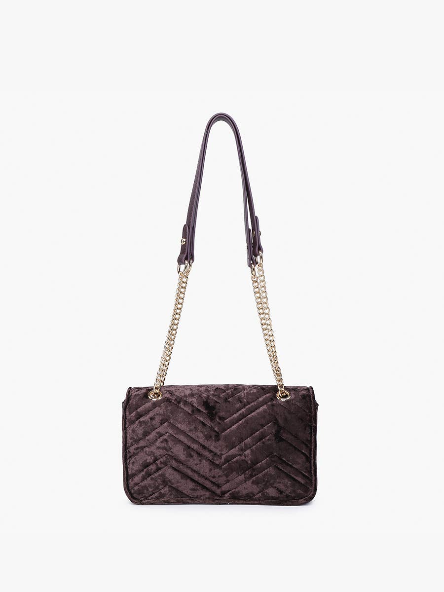 Edinburgh Soft Textured Crossbody Bag - Chocolate