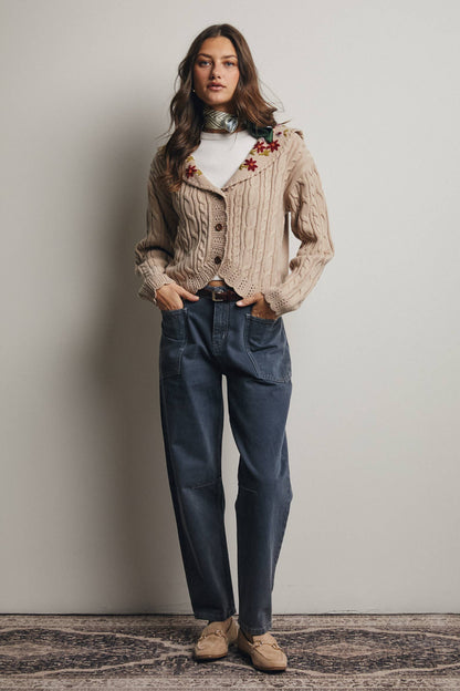 Sage Barrel Utility Jeans
