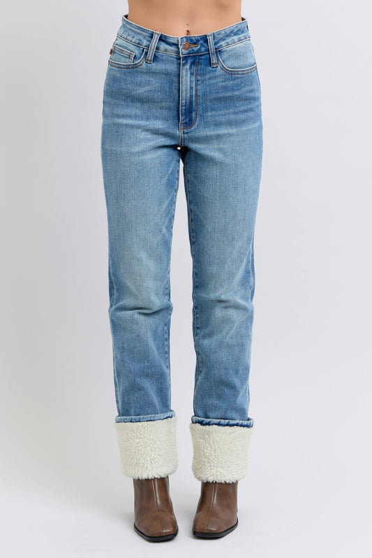 Aspen Cuffed Straight Leg Jeans