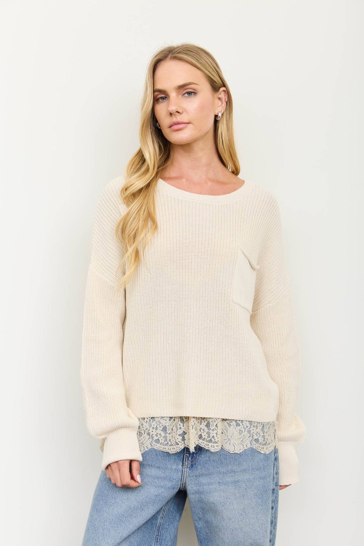 Xena Knit Pocket Sweater