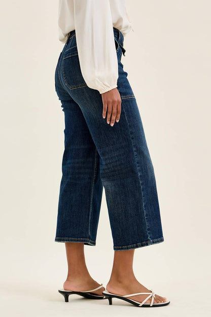 Evie Wide Crop Utility Jeans