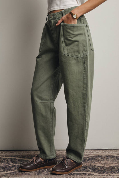Sage Barrel Utility Jeans