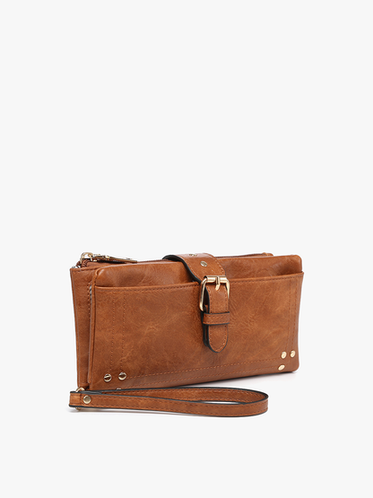 Cadence Buckle Wallet/Clutch - Pink