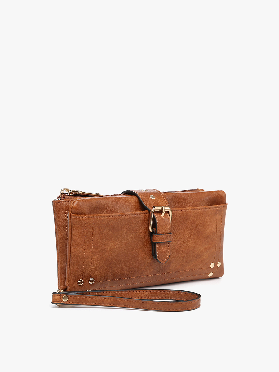 Cadence Buckle Wallet/Clutch - Mustard