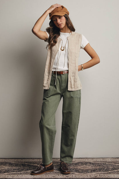Sage Barrel Utility Jeans