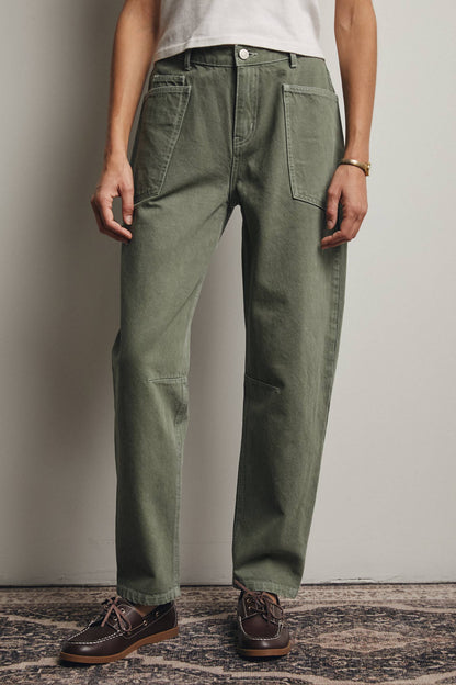 Sage Barrel Utility Jeans