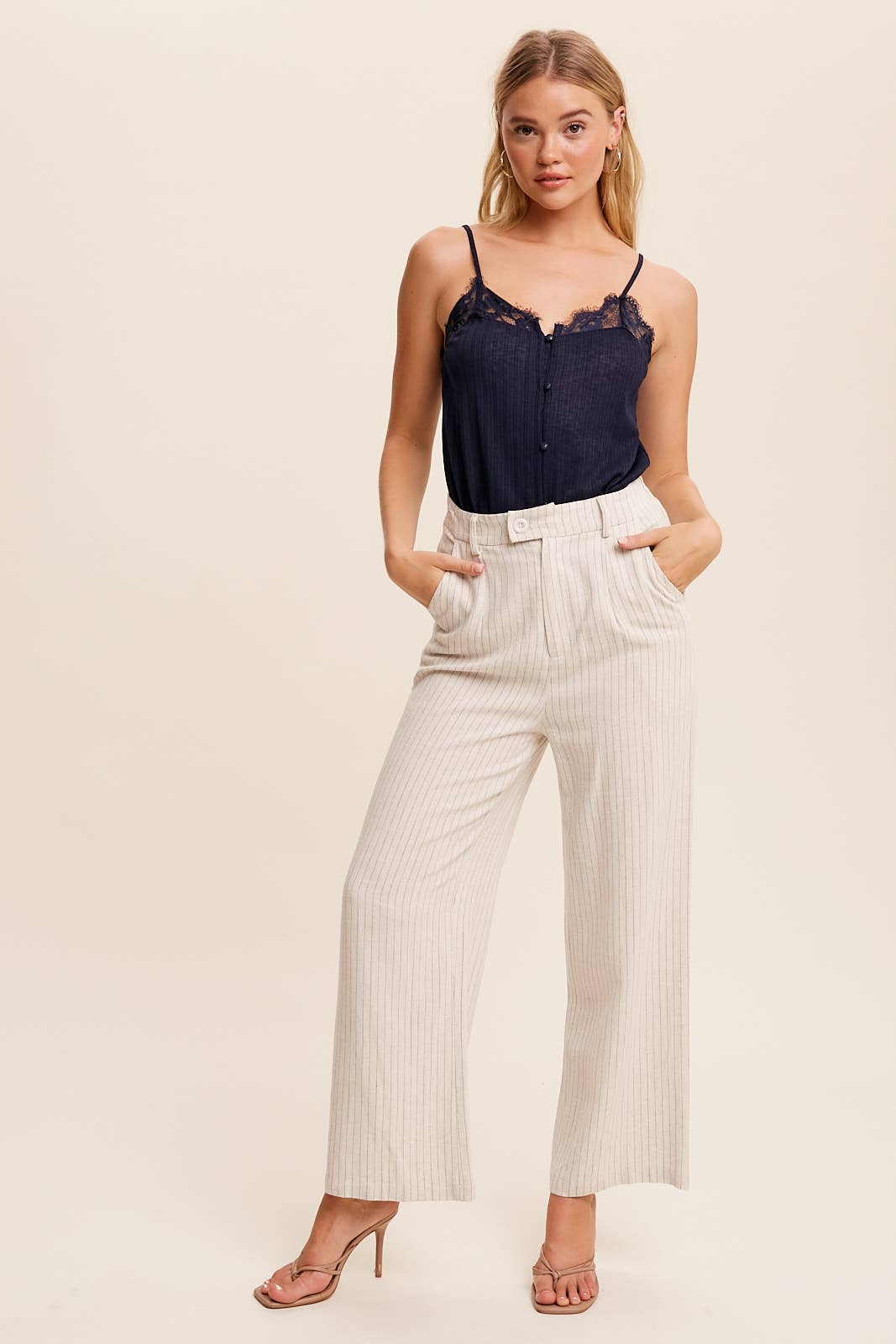 Midnight Lace Trim Cami