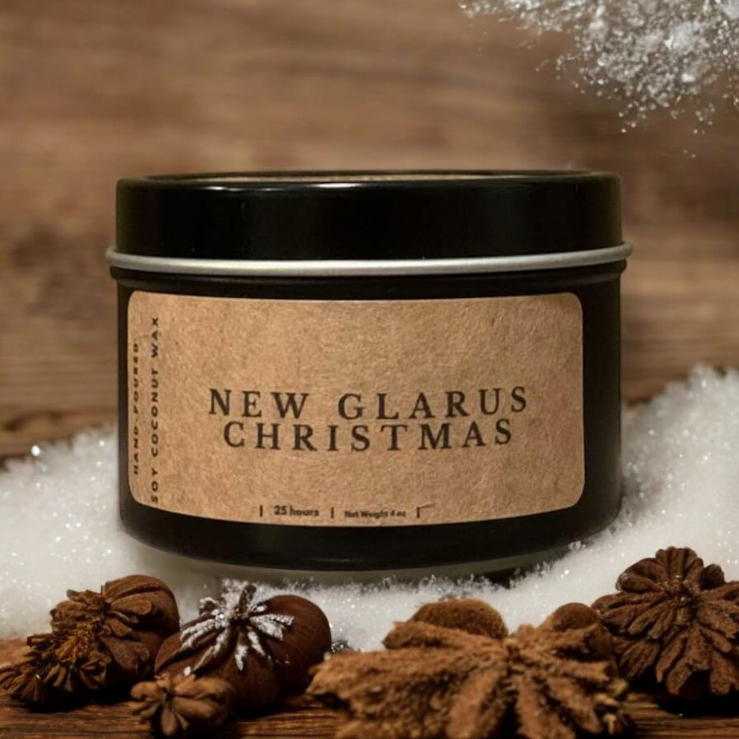New Glarus Christmas Candle: 16 oz Jar