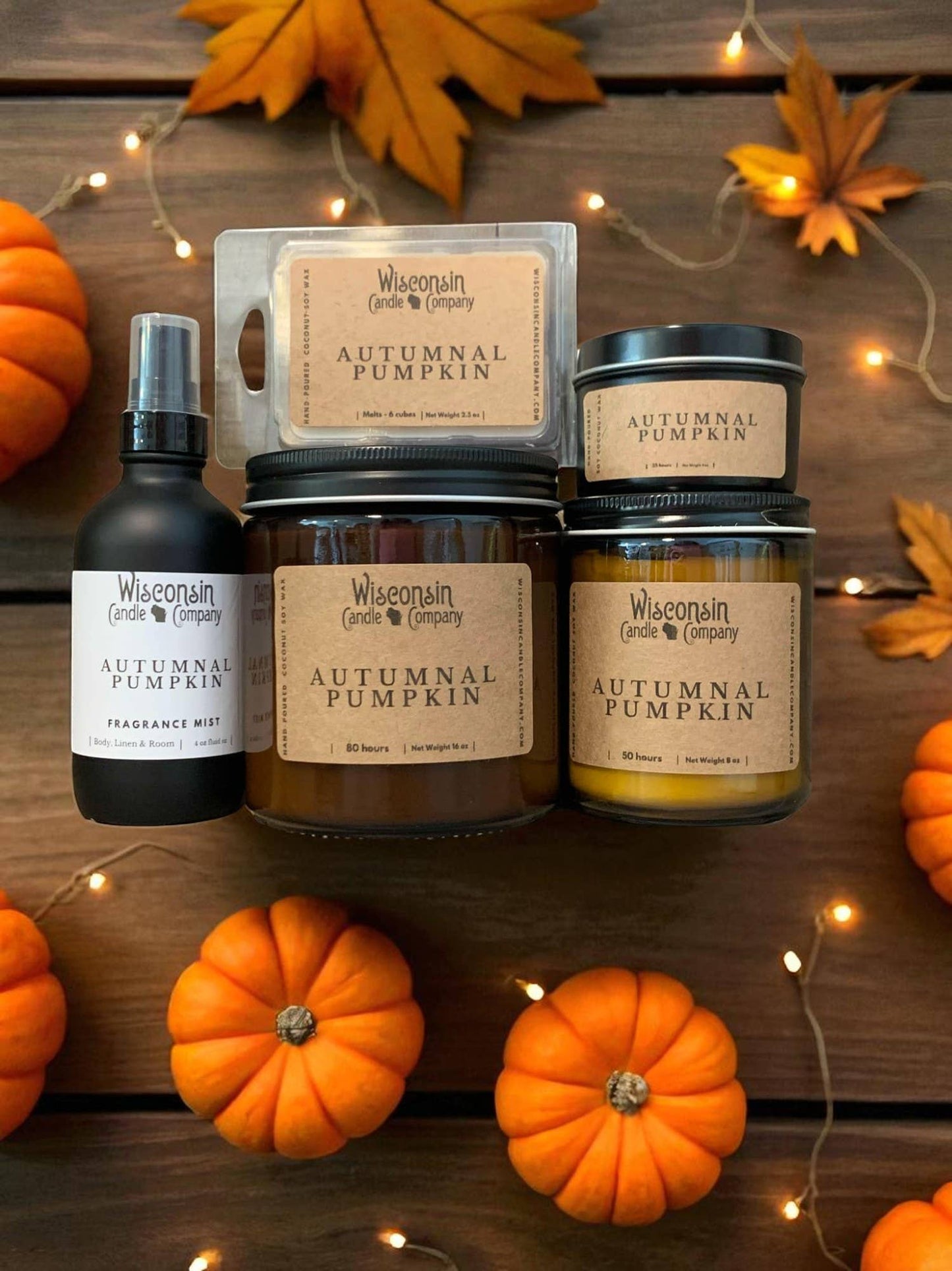 Autumnal Pumpkin Candle: 16 oz Jar