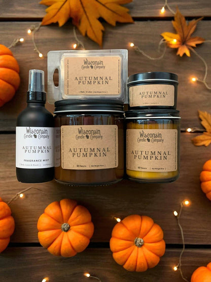 Autumnal Pumpkin Candle: 8 oz Jar