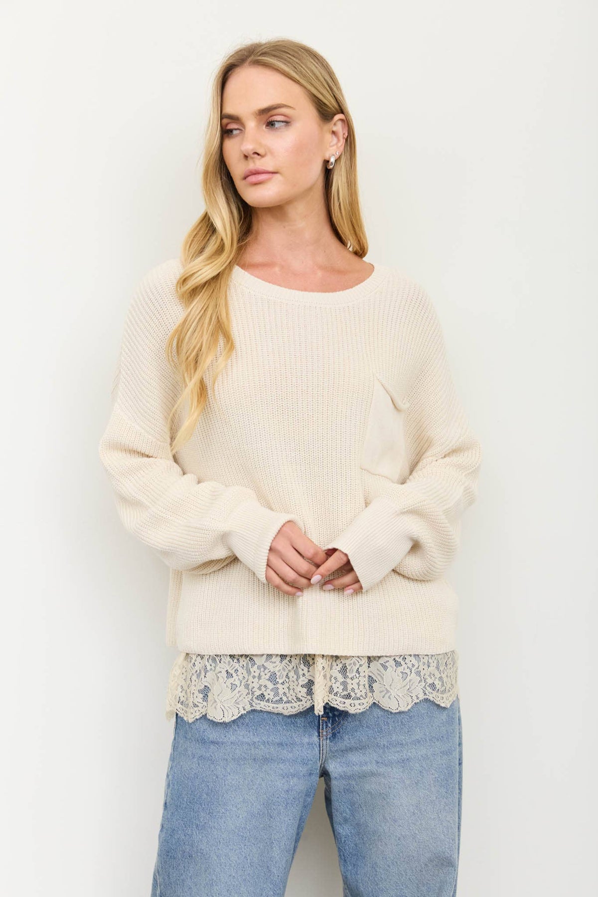 Xena Knit Pocket Sweater