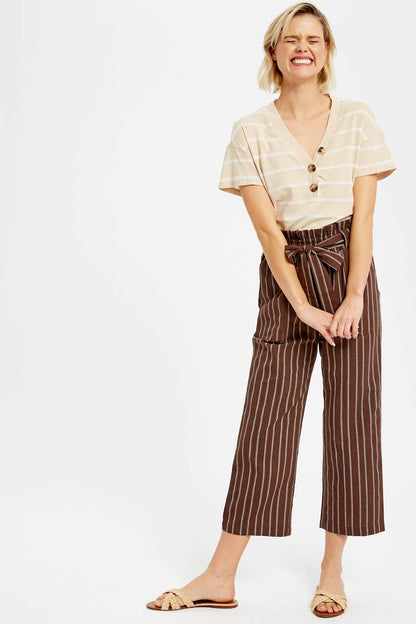 Kelly Button V-Neck Tee