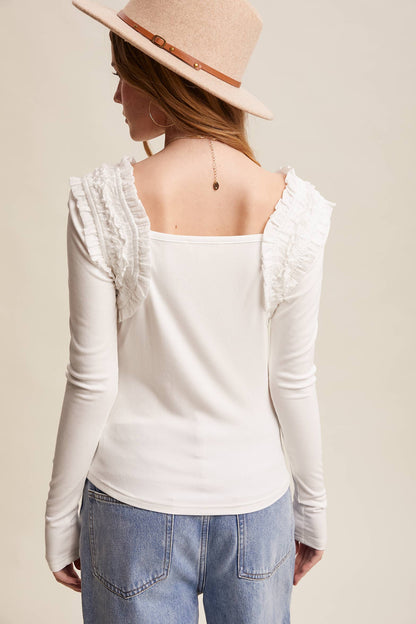 Martine Ruffle Accent Top