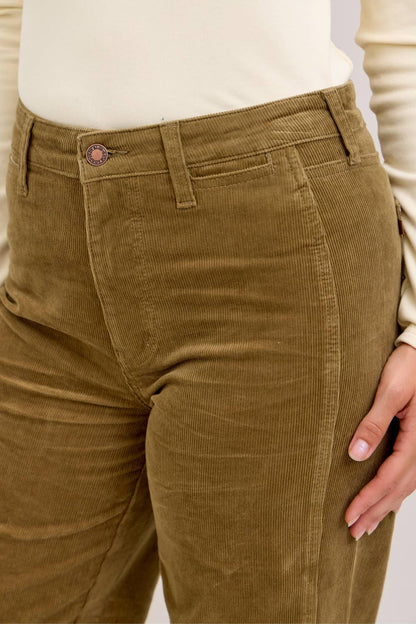 Nadine Olive Corduroy Pants