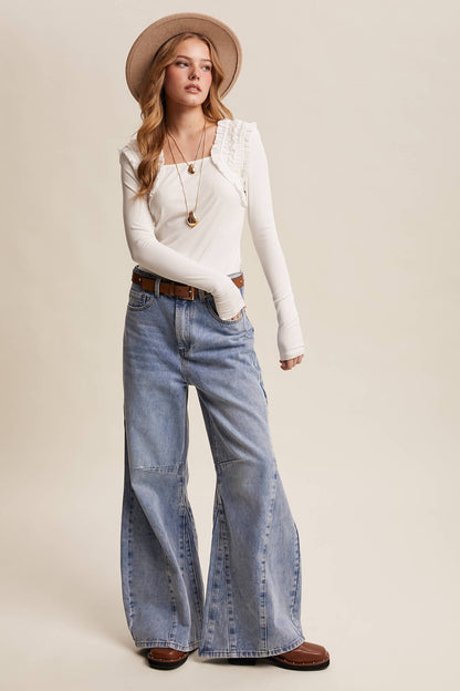 Martine Ruffle Accent Top