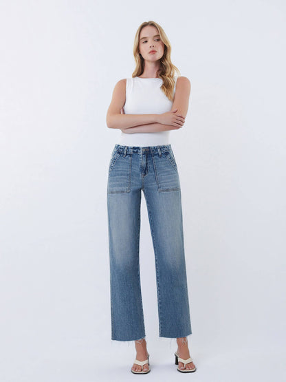 Finley Patch Pocket Straight Leg Jeans