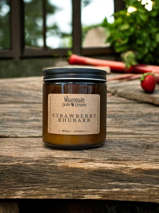 Strawberry Rhubarb Candle - 8 oz