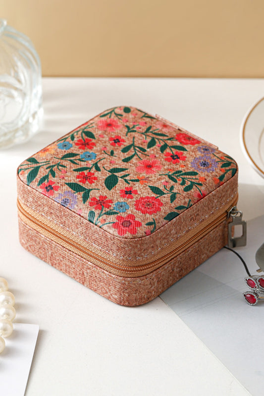 Floral Cork Jewelry Case