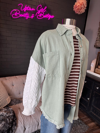 Thea Army Oversized Shacket